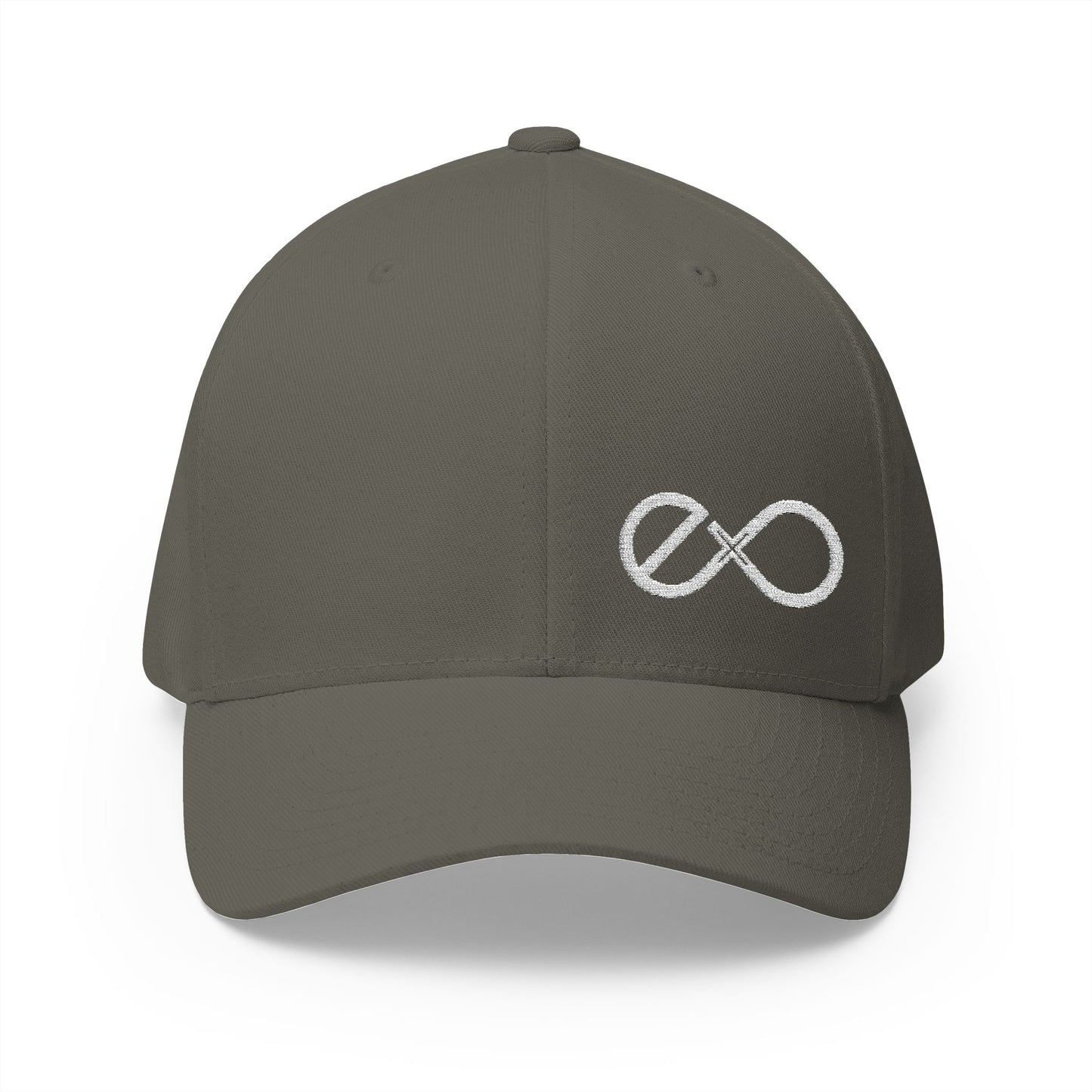 Exo White Logo Embroidered Fitted Hat