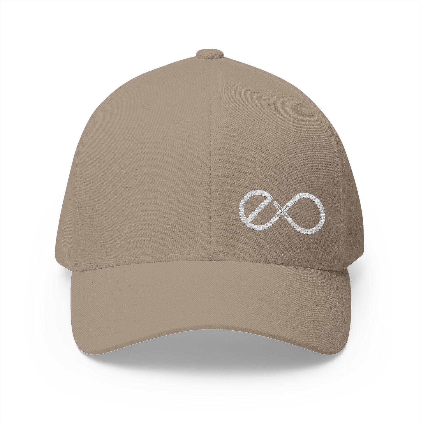 Exo White Logo Embroidered Fitted Hat