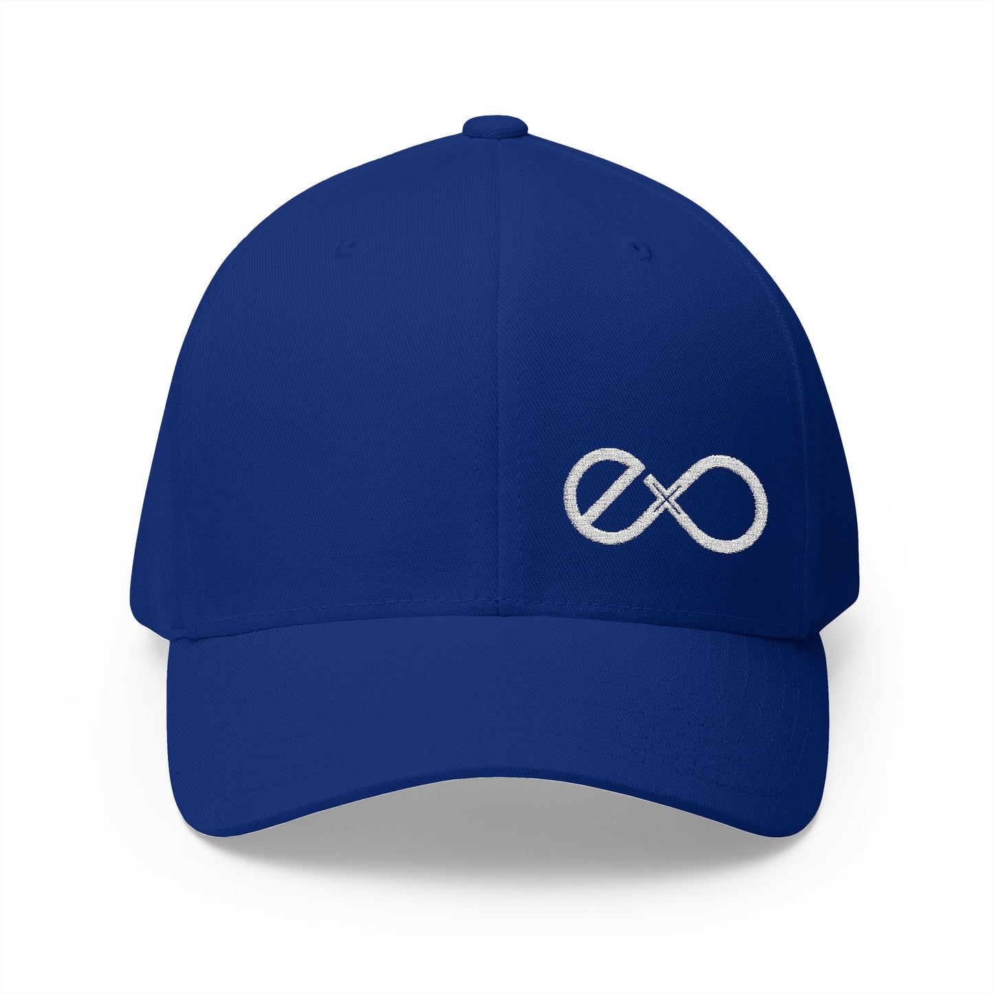 Exo White Logo Embroidered Fitted Hat