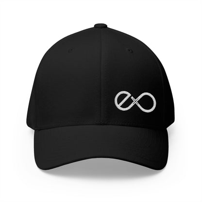 Exo White Logo Embroidered Fitted Hat